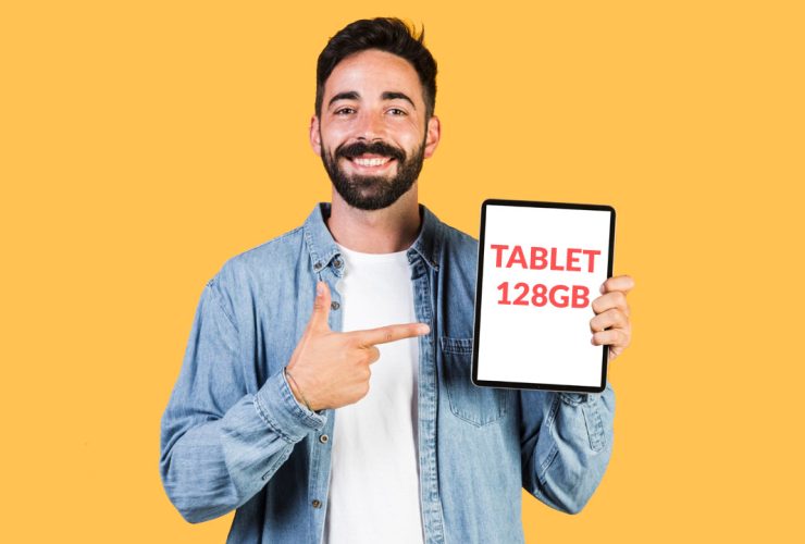 tablet con 128 GB di storage.