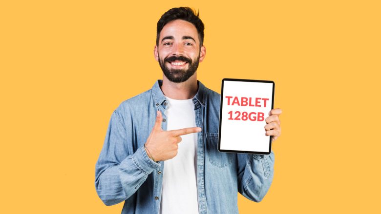 tablet con 128 GB di storage.