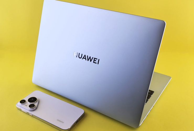 Modern Devices on Vibrant Yellow Background