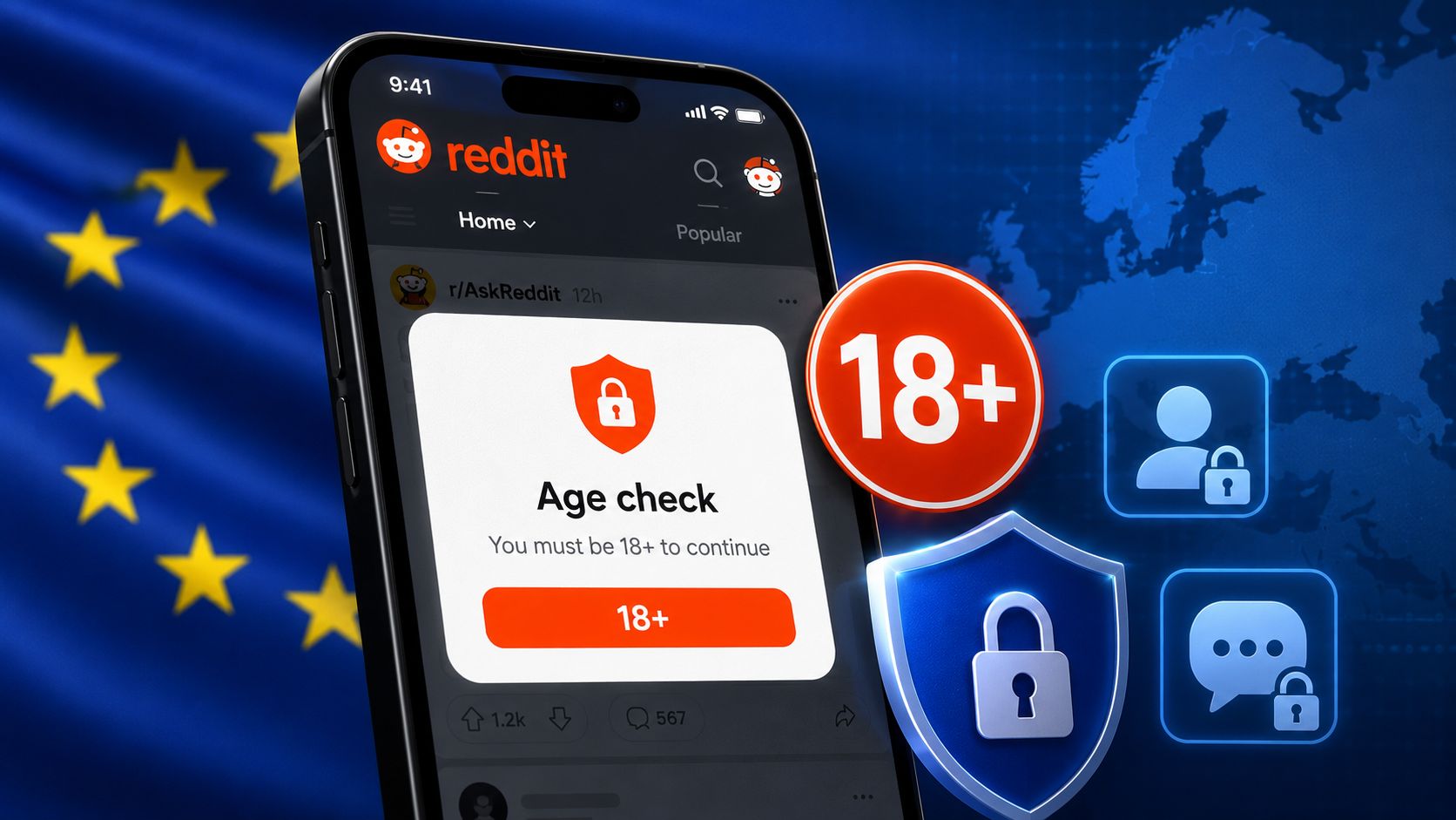 Reddit introduce la verifica dell’età nell’UE per i contenuti 18+