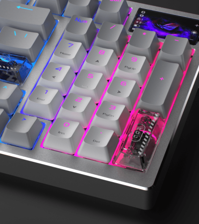 ASUS ROG Azoth 96 HE con touchscreen OLED e illuminazione RGB