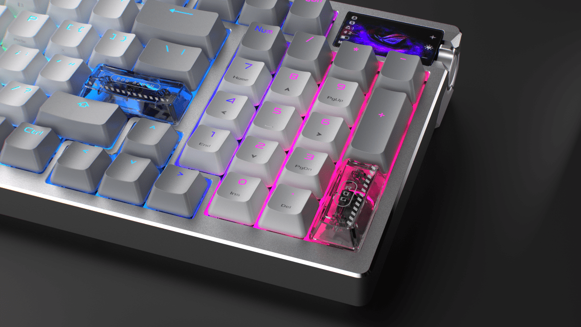 ASUS ROG Azoth 96 HE con touchscreen OLED e illuminazione RGB