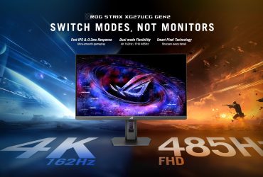 Monitor ASUS ROG Strix XG27UCG Gen2 Dual Mode, 4K a 162 Hz e Full HD a 485 Hz