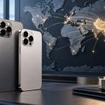 Smartphone e mercati internazionali: immagine illustrativa creata con IA