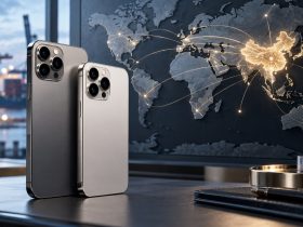 Smartphone e mercati internazionali: immagine illustrativa creata con IA