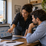 Investo Digitale: professionisti valutano software in una PMI, illustrazione creata con AI
