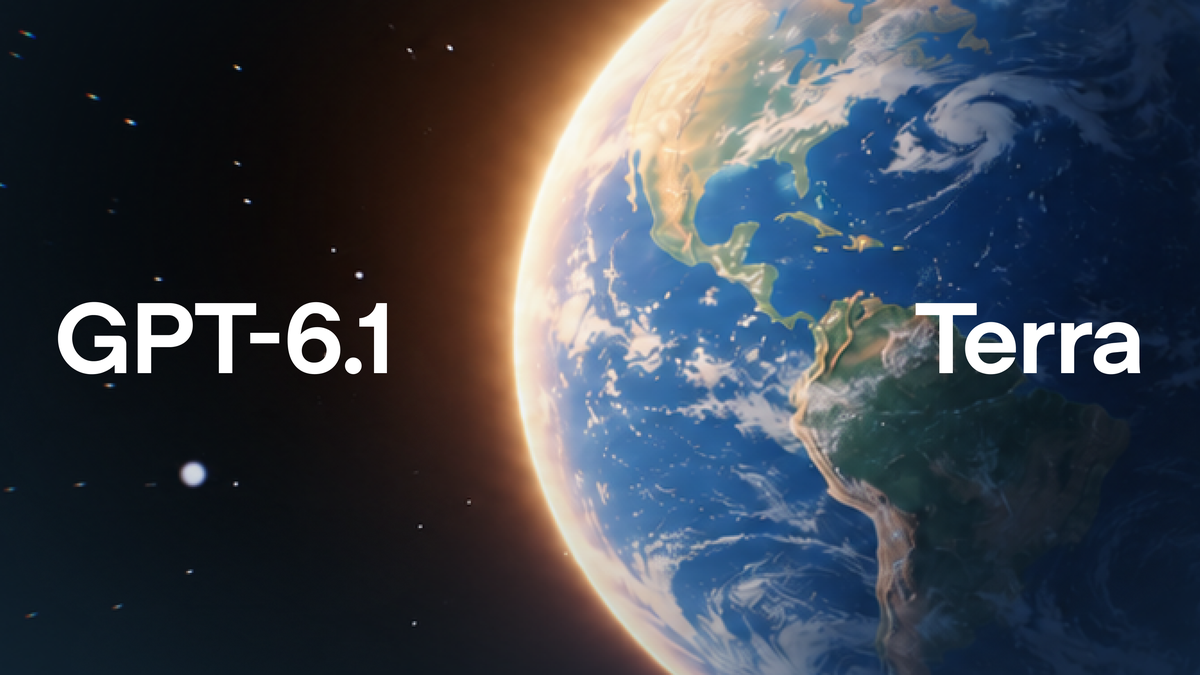 Immagine ufficiale di OpenAI per il lancio del modello GPT-6.1 Terra