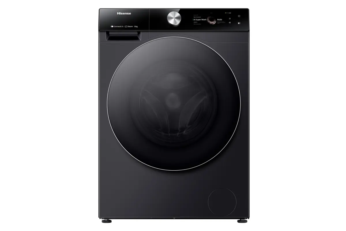 La lavatrice Hisense 7S WF7S1247BB a libera installazione in colore nero