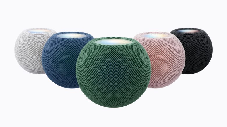 HomePod mini 2 nei colori bianco, blu, verde, rosa e mezzanotte
