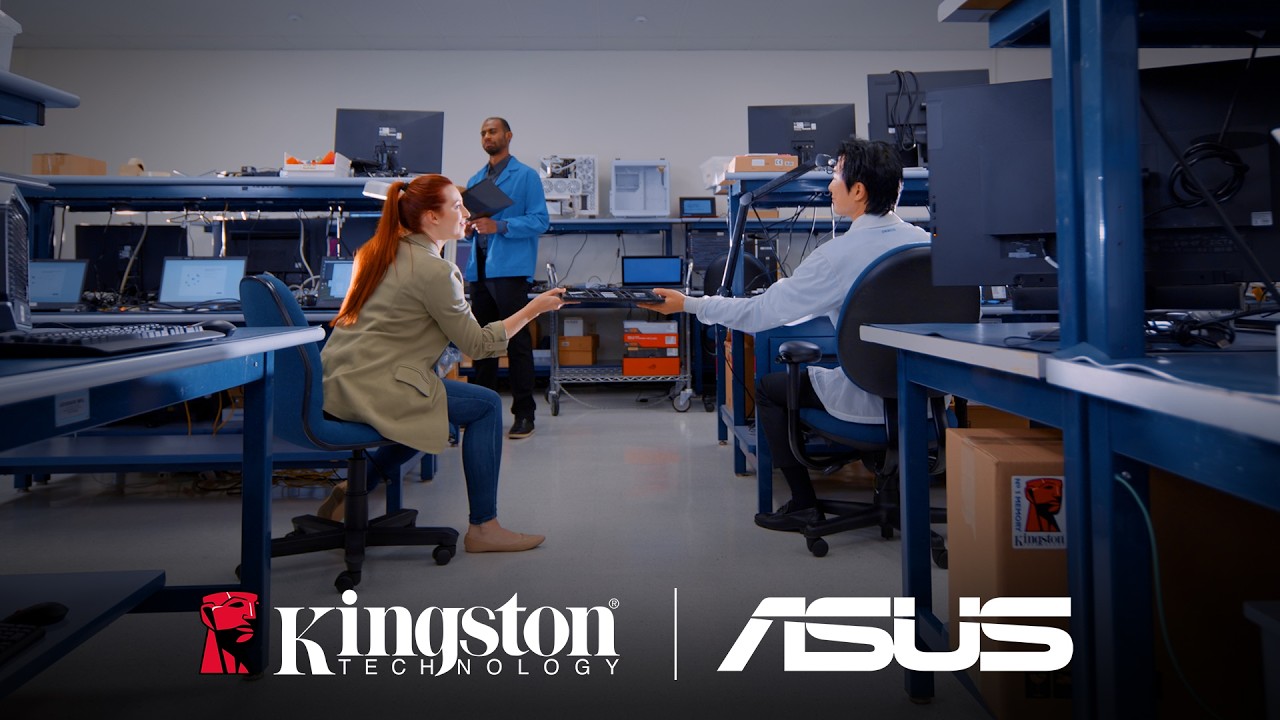 Kingston e ASUS, fotogramma del video sulla partnership
