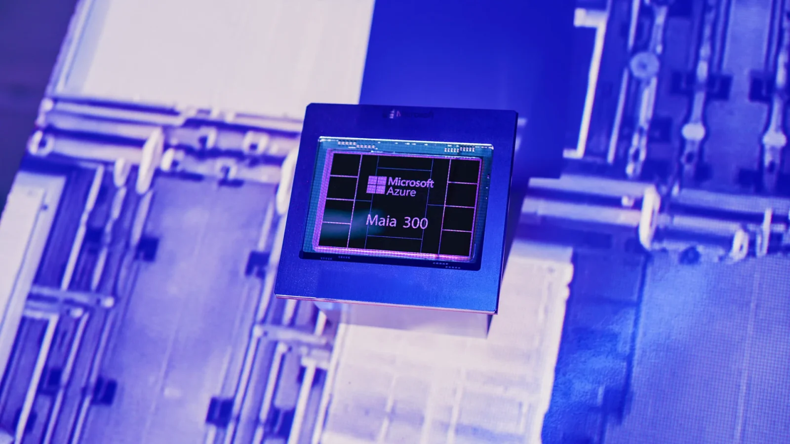 Prototipo del chip Microsoft Azure Maia 300