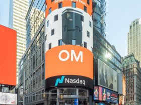 Il Nasdaq MarketSite a Times Square, dove Anthropic punta alla quotazione in Borsa