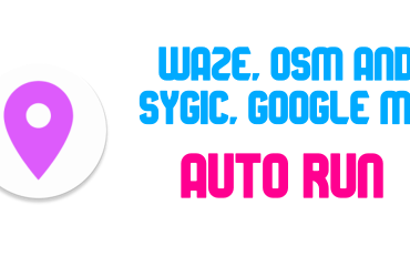 Navi AutoRun (Auto Launch Maps: Bluetooth): grafica ufficiale della scheda Google Play con l'icona dell'app e i nomi delle app di navigazione compatibili