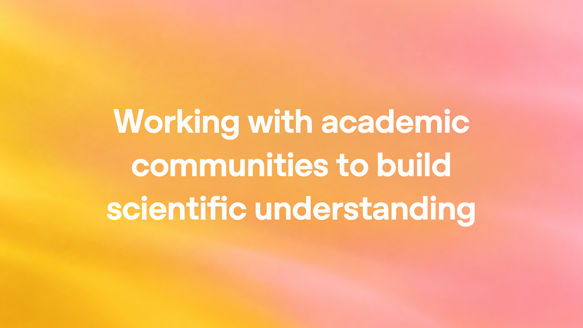 Grafica di OpenAI dedicata alla collaborazione con le comunità accademiche