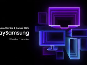 Grafica PLAY SAMSUNG a Lucca Comics & Games 2026, dal 28 ottobre al 1° novembre