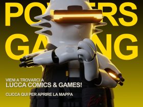 Grafica realme per Lucca Comics & Games 2026 con mascotte e loghi dei partner