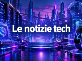 Le notizie tech del 13 ottobre 2026: illustrazione di chip AI, server e fitness tracker